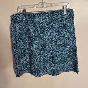 NWOT Ripskirt Hawaii Blue Floral Wrap Swim Skirt‎ Cover Up